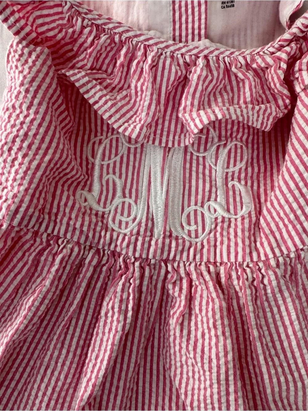 Baby Ralph Lauren Pink And White Monogram 2 Pc (LmL)